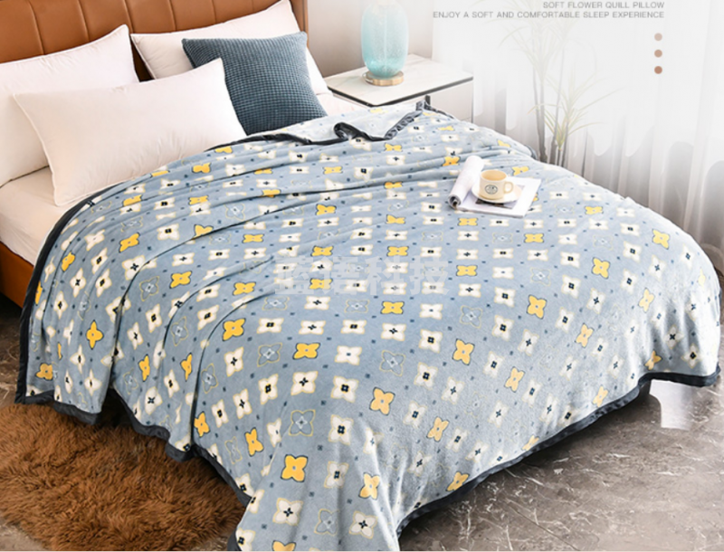 雅鹿·自由自在 加厚法兰绒毛毯 200*230cm 倾心雅致