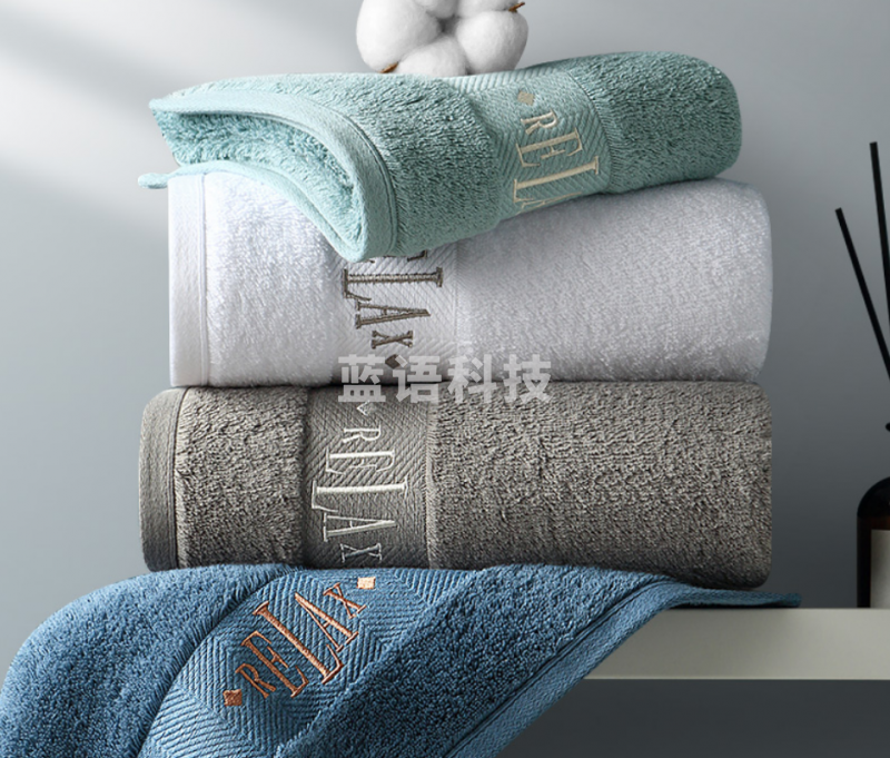 康尔馨 方巾洗脸小毛巾 全棉三条装 蓝绿色+典雅蓝+灰色42*40cm/110g