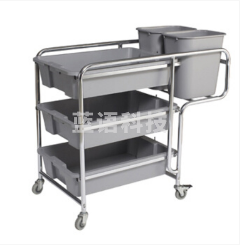 白云（BAIYUN）AF08168 清洁酒店餐厅宾馆移动五斗餐盘收集车
