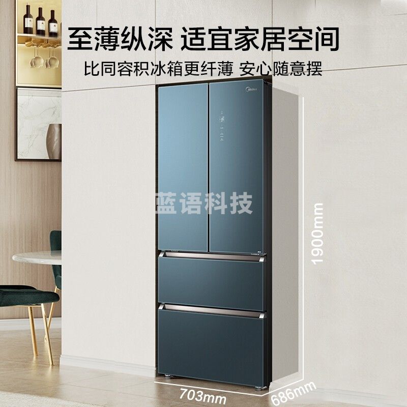 美的 437升变频一级能效多门冰箱BCD-437WFGPZM(E)