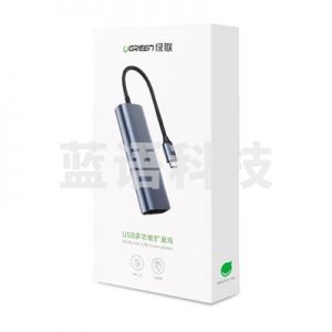 绿联 CM252 Type-C多功能转换器 支持PD充电 深空灰 60717