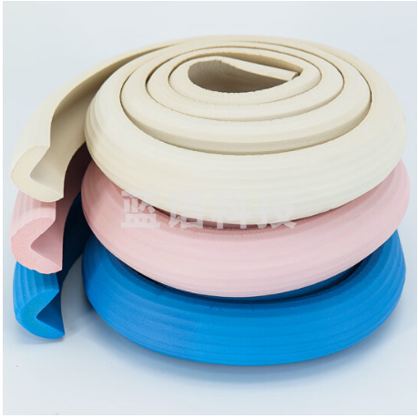 海斯迪克 防护条 条纹型2米×3卷 护桌角防撞护条 抗冲击防撞条保护条 颜色随机(含双面胶) HKCX-141