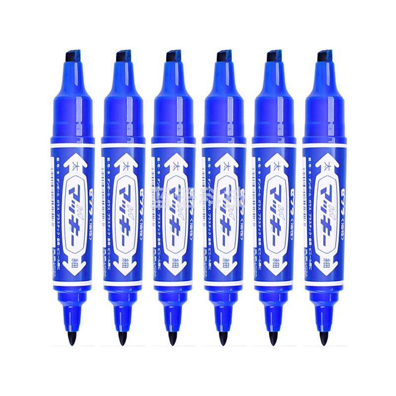 斑马牌（ZEBRA）大双头记号笔 油性标记笔 物流大头笔 签名马克笔 MO-150 蓝色 10支装