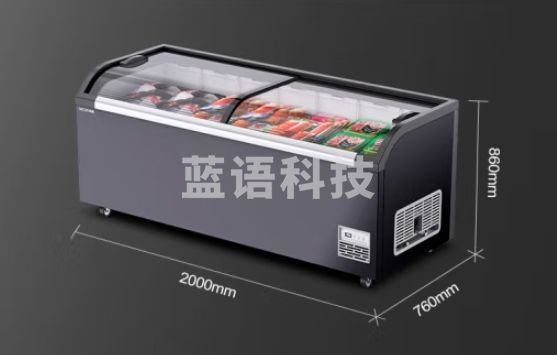 乐创（lecon）商用冰柜超市组合柜岛柜商用冰柜卧式冰柜冷冻海鲜展示柜水饺速冻柜冰箱猪肉冷柜 【经济款】2.0米镀锌管制冷