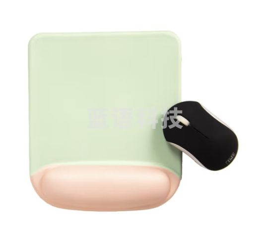 灵蛇(LINGSHE)护腕方形中号鼠标垫 225MM*190MM*2MM 办公简约拼色鼠标垫 豆绿+卡其 H90
