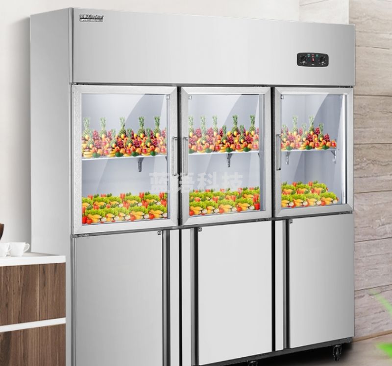 荣事达 Royalstar 1250升六开门冰箱冰柜商用冰箱立式双温 冷藏冷冻厨房冰箱商用 CFS-60N3B3