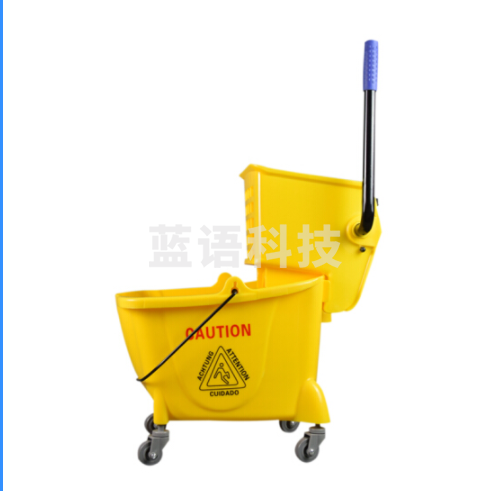 白云清洁 24L榨水车拖把清洗桶压水车挤水车墩布车挤拖把