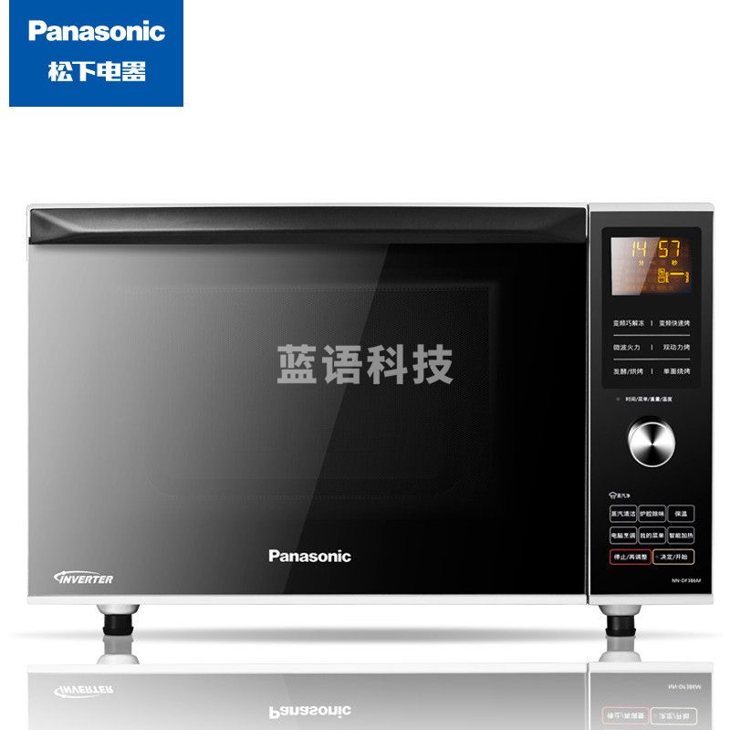 松下（Panasonic）NN-DF386M 平板式变频家用微波炉 23升 微波炉电烤箱一体机 微烤一体机
