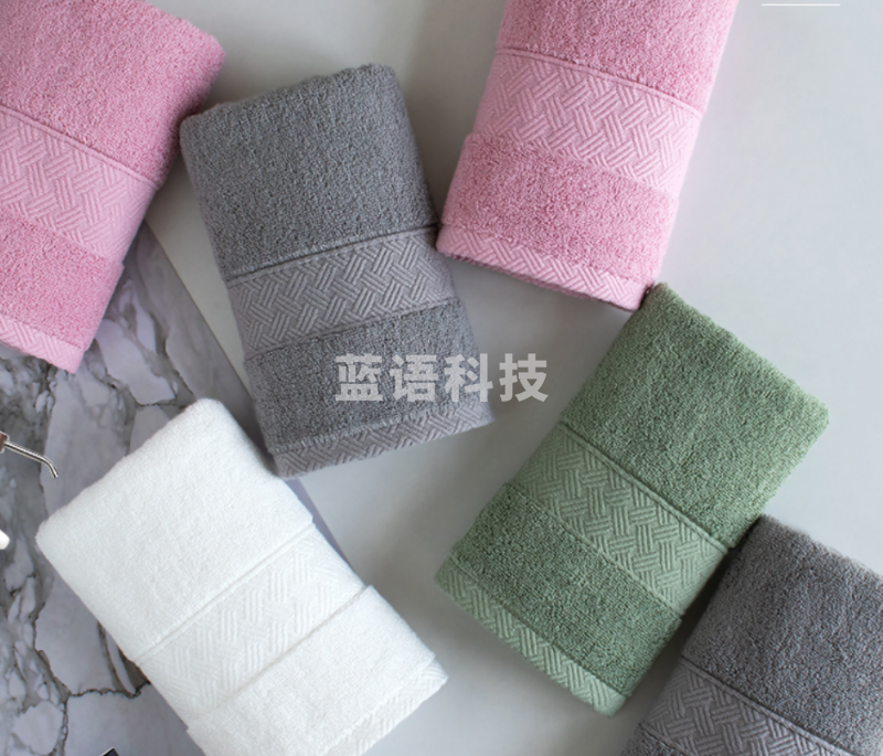 新亚 毛巾 纯棉加厚洗澡毛巾2条装 白色+灰色 34×76cm 125g/条（组）