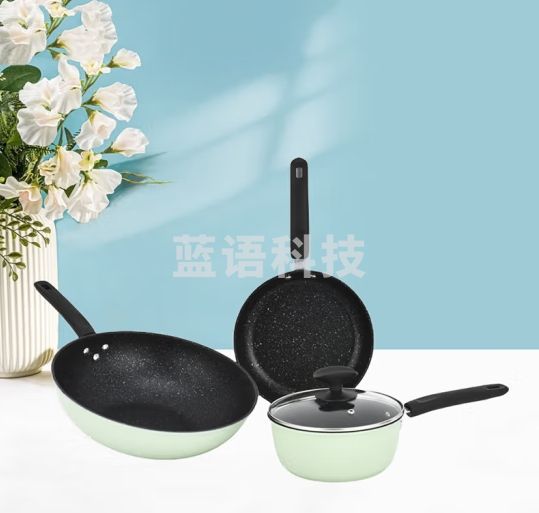 荣事达（Royalstar）家用炒锅煎锅汤锅爱家不粘锅锅具组合套装 爱家不粘锅RC-JA3216SN 3件套