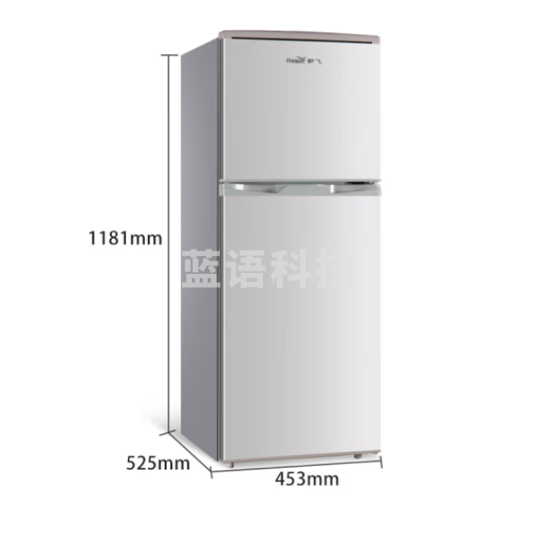 新飞(Frestec)118升小型双门两门小冰箱迷你家用宿舍租房冰箱办公室节能环保(钛空银)BCD-118L2D