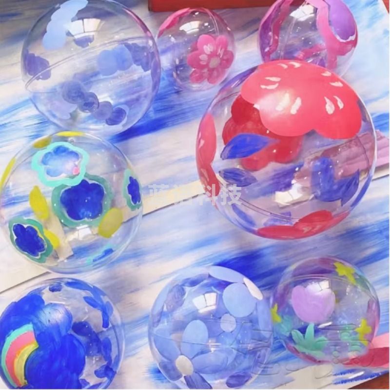 法漫玫 美工类挂饰 幼儿园透明水晶球儿童绘画美术美工区角环创空中挂饰亚克力球（圆形/桃心/五角星/水滴/水晶树/挂蛋）