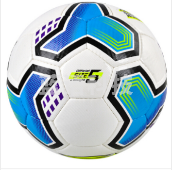 李宁LFQK553-4 耐磨PU材质手缝5号足球青少年比赛足球