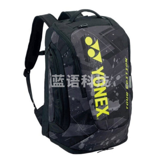 尤尼克斯BA92012MEX-400 羽毛球包 时尚轻巧便捷多功能 大容量双肩背包 黑黄色