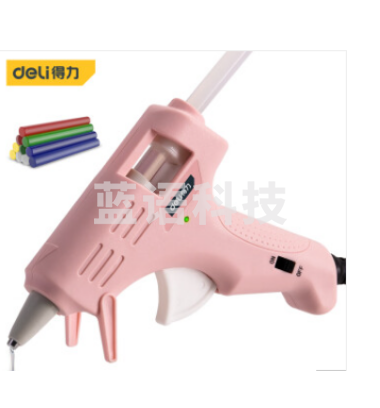 得力(deli) 儿童款20W热胶枪热熔胶枪固定式支架 粉色 DL390022