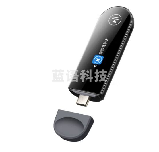 酷狗KUGOU PA05 32G MP3便携音乐播放器 带挂绳 U盘式 USB-C口 学生随身听英语运动跑步 黑色