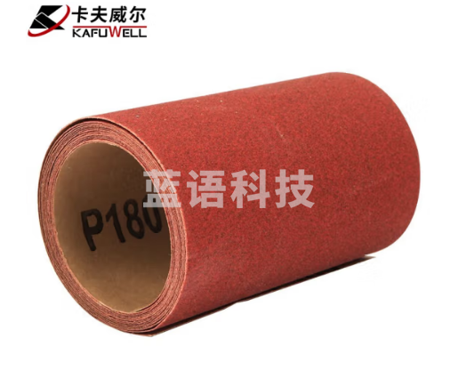 卡夫威尔 手撕卷式砂纸磨头 抛光打磨纱布圈砂纸带 石榴石砂纸卷9.3cm*2.5m(80目) YS3592