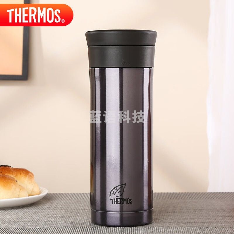 膳魔师(THERMOS)保冷保温杯470ml高真空不锈钢户外运动旅行带茶漏水杯CMK-501 BKP