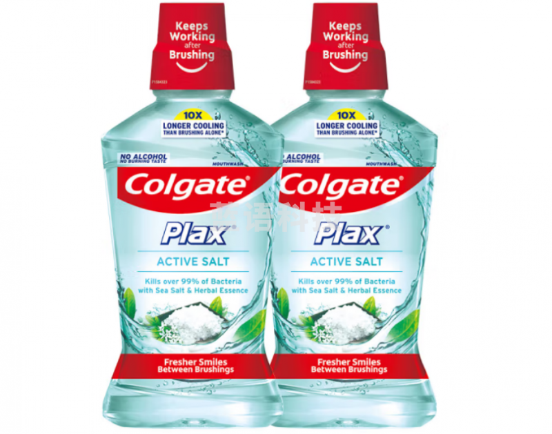 高露洁(Colgate)清新盐爽漱口水500mlx2 清新口气(组)