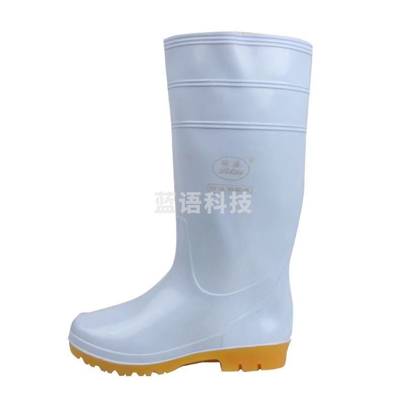 丽泰白色雨鞋 雨靴 防水防滑雨靴 高邦 高筒