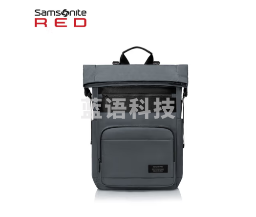 新秀丽（Samsonite）电脑包双肩背包15.6英寸男女书包旅行包灰色QE7