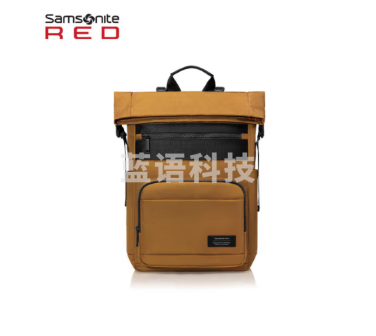 新秀丽（Samsonite）电脑包双肩背包15.6英寸男女书包旅行包棕色QE7