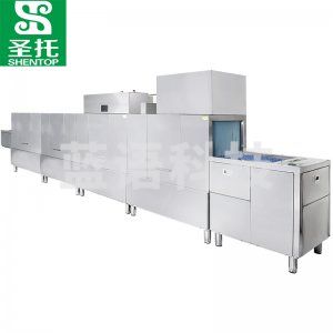 圣托(Shentop) STW-L73 大型隧道式清洗机 酒店饭店履带式刷碗机 三杠双喷淋带烘干长龙式洗碗机