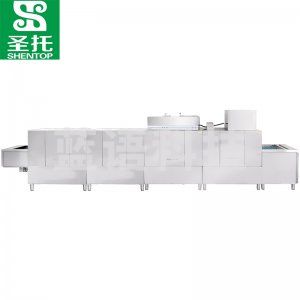 圣托(Shentop) STW-L68 单位厨房隧道式刷碗机 304不锈钢洗碟机 双杠双喷淋带烘干长龙式洗碗机