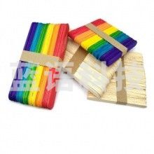 雪糕棒、冰棒棍、幼儿园DIY手工制作材料 彩色、原色(颜色请备注