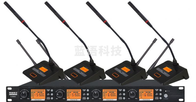 视音微云 ZY-864U (U段一拖四无线鹅颈麦克风)