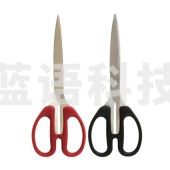 得力deli剪刀6010 210mm(红色、黑色)12把/盒（颜色随机)