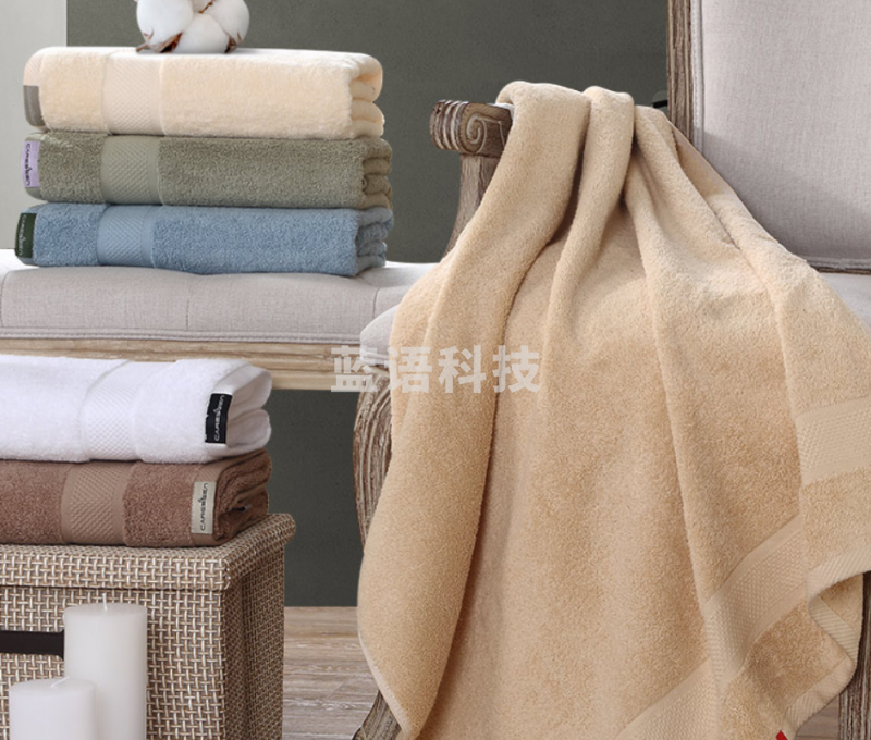 康尔馨 全棉加厚大浴巾 纯棉吸水 抹茶绿140*80cm/650g