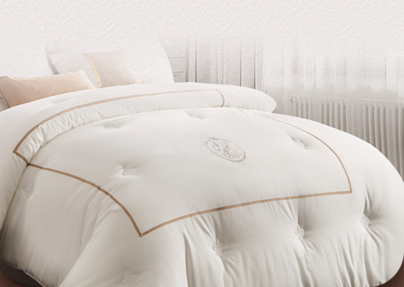 康尔馨 磨毛被子春秋被芯被褥 纤维加厚保暖棉被 香槟色单人150*210cm