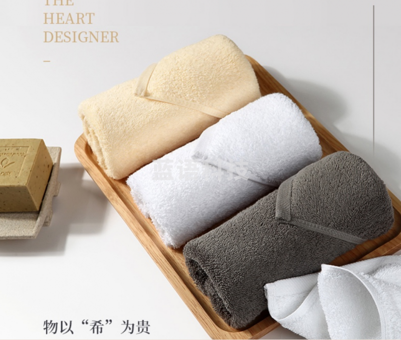 康尔馨 小毛巾3条装 纯棉方巾 全棉柔软舒适简约素色 强吸水洗脸擦汗巾42cm*40cm/100g