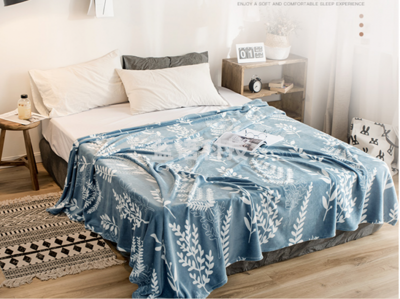 雅鹿·自由自在 加厚法兰绒毛毯  珊瑚绒空调盖毯 180*200cm花语