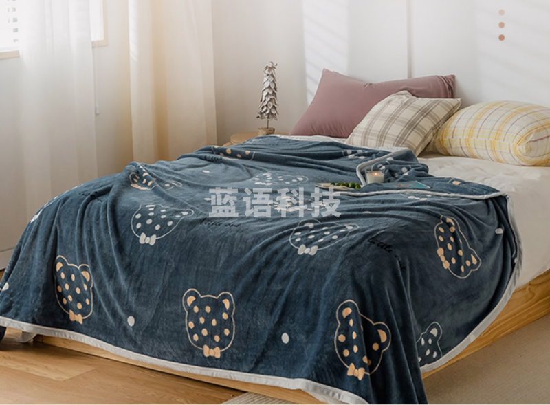 雅鹿·自由自在 加厚法兰绒毛毯  珊瑚绒空调盖毯 120*200cm萌熊森林