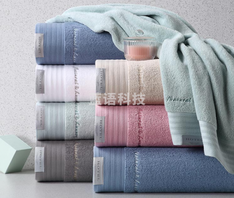 康尔馨 浴巾纯棉 成人大毛巾全棉长绒棉 蓝色150*80cm/600g