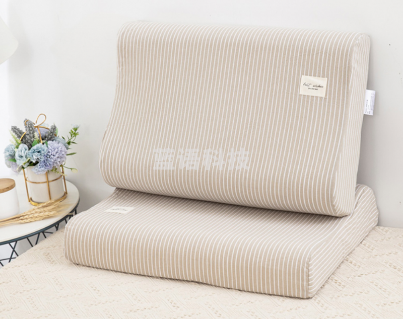 雅鹿·自由自在 纯棉水洗棉乳胶枕套 30*50cm素麻条（只）