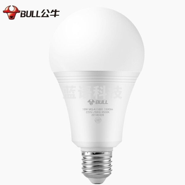 公牛 LED灯泡 节能球泡灯 E27螺口球泡灯 16W球泡白光6500K物业|工程|工地|工业