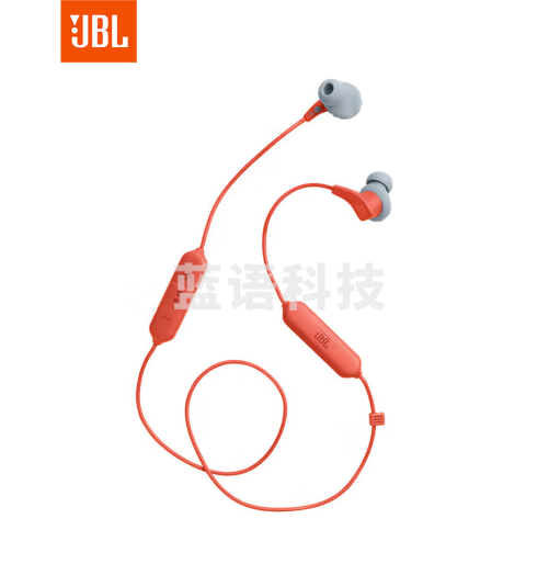 JBL Run BT2 蓝牙耳机挂脖式 入耳式无线运动耳机 防水防汗 苹果华为小米游戏音乐通用耳机耳麦 红色