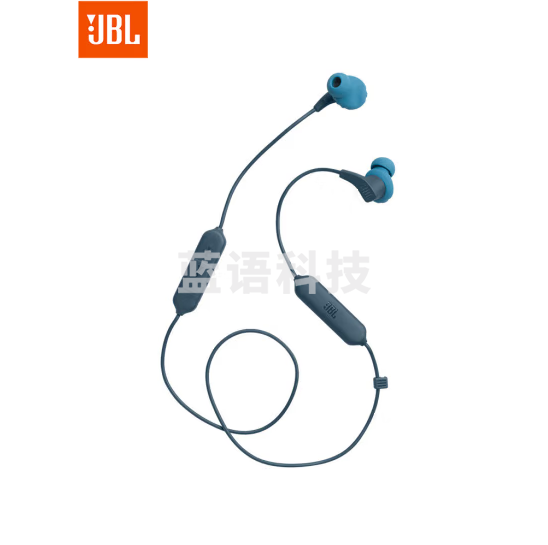 JBL Run BT2 蓝牙耳机挂脖式 入耳式无线运动耳机 防水防汗 苹果华为小米游戏音乐通用耳机耳麦 蓝色