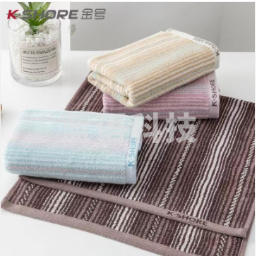 金号毛巾1323纯棉洗脸家用大面巾 颜色随机发10条起售 单条价