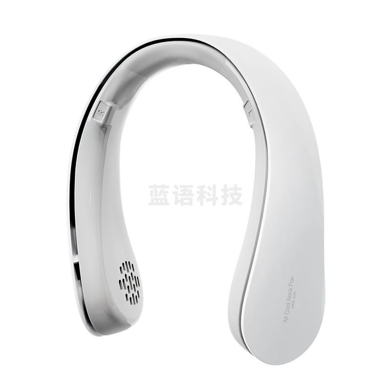 卡莱澳 挂脖风扇随身便携式迷你USB充电小风扇挂脖子懒人办公室学生宿舍户外四核电机大风力 4000毫安 白色