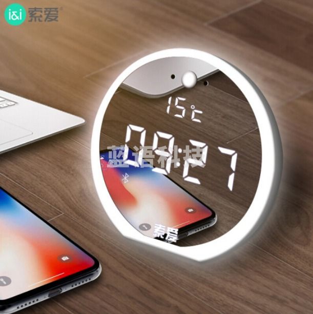 索爱 soaiy E-19 无线蓝牙音箱小音响 家用便携闹钟