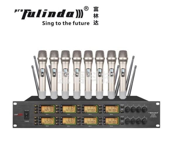 富林达（proFulinda） ST-209U段一拖八专业无线麦克风 桌面鹅颈话筒舞台演出 八手持系列