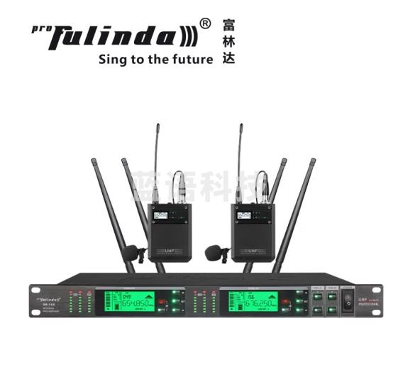 富林达（proFulinda） SR-185远距离无线话筒专业一拖二麦克风家用KTV领夹耳麦手持 领夹