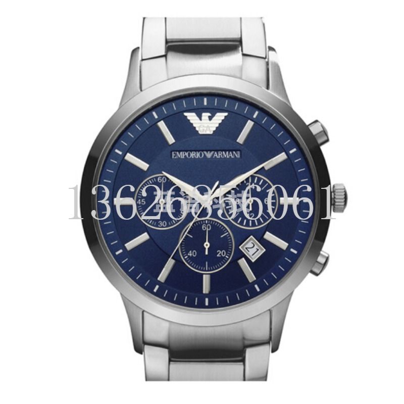 阿玛尼（EmporioArmani)手表钢制表带商务时尚休闲石英男士腕表AR2448