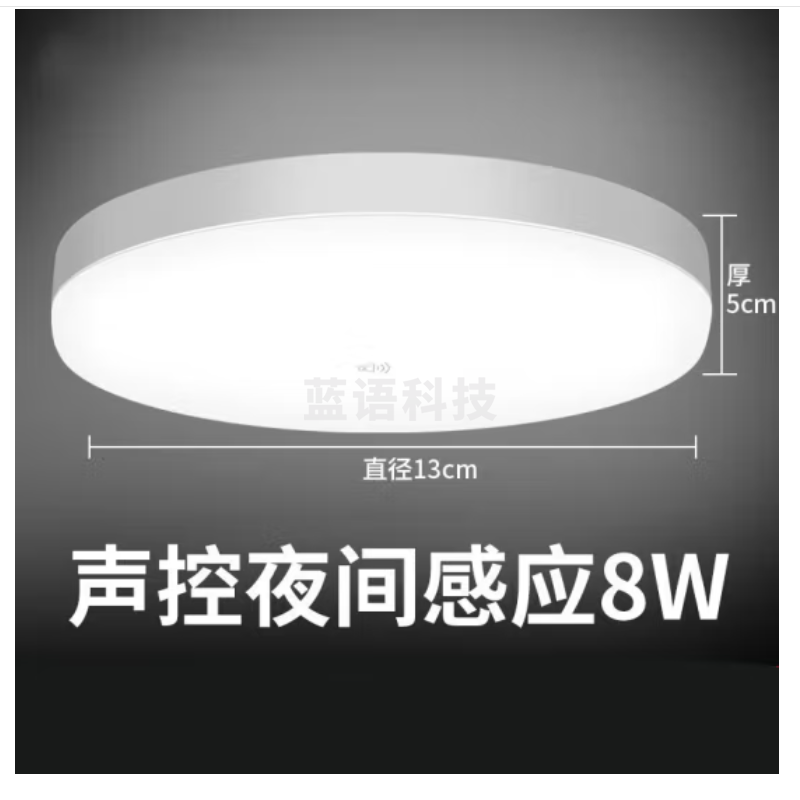 册宣 声光控过道灯8W单位；个