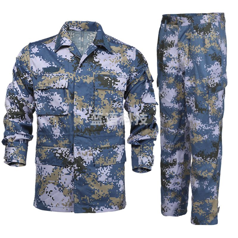 舒展  海洋迷彩服五件套   帽子 腰带 迷彩鞋  T恤  迷彩服套装 五件套    迷彩服/军迷服/作训服