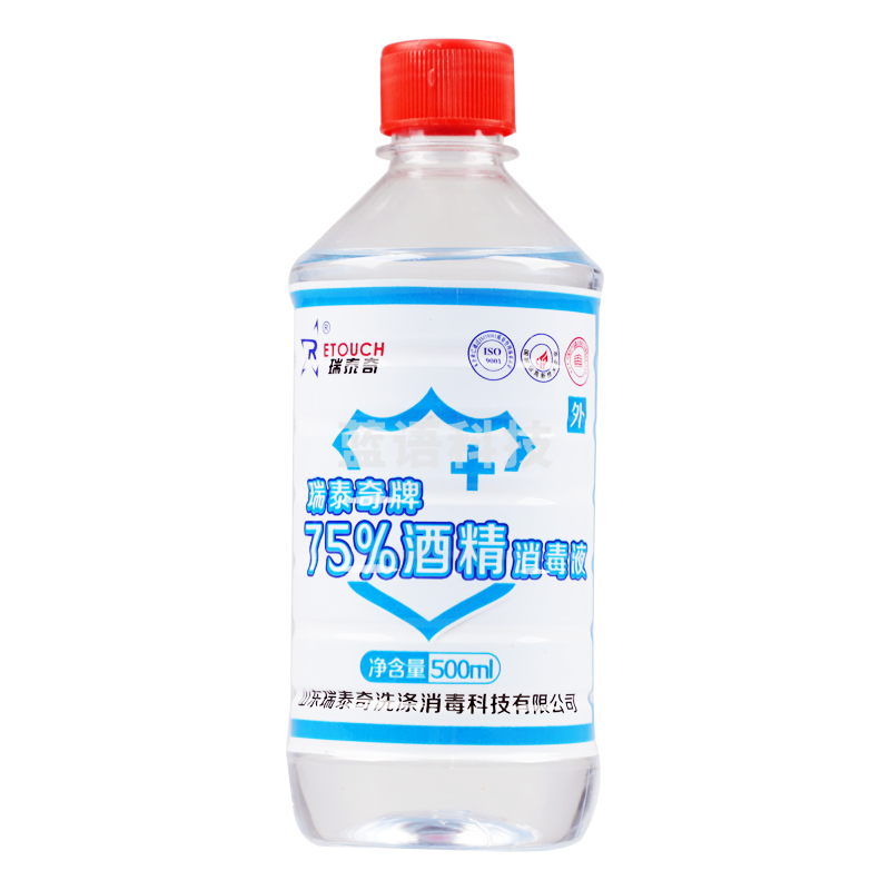 瑞泰奇 500ml 酒精 75%酒精消毒液 单瓶装